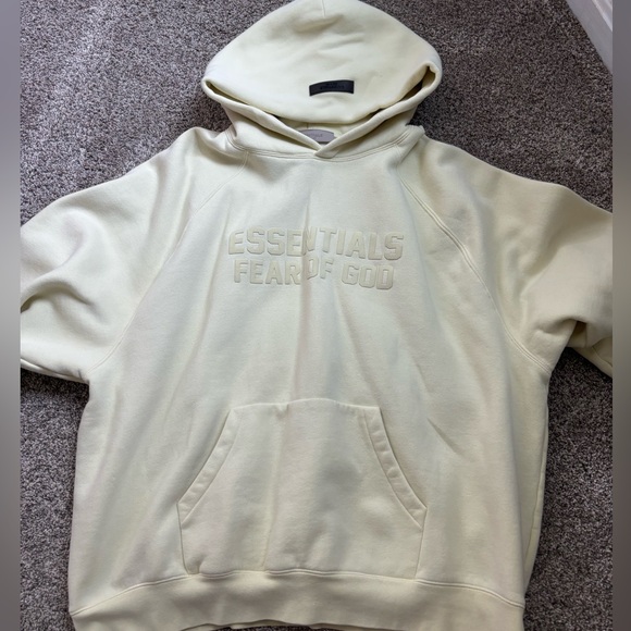 Yellow women’s Essentials Fear of God hoodie - Picture 2 of 4